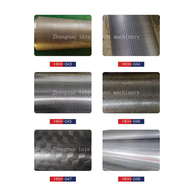 Zhongnuo Customized Patterned Metal Plate Embossing Roller Engraving Embossing Roller Steel Roller
