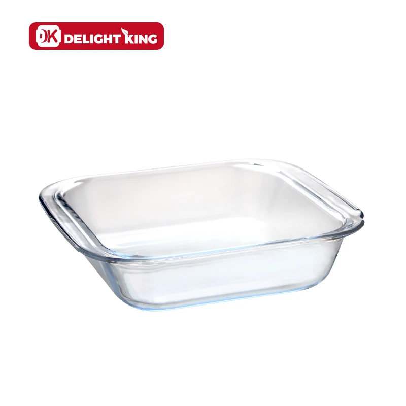 Wholesale Oven Safe Borosilicate Glass Bakeware set heat resistant rectangular glass baking dish