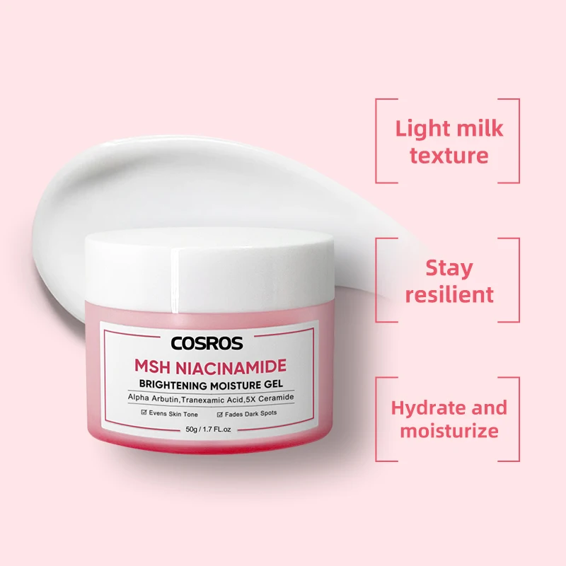 Wholesale Evens Skin Tone Fades Dark Spots Niacinamide Whitening Moisture Gel Cream Alpha Arbutin Tranexamic Acid 5x Ceramide