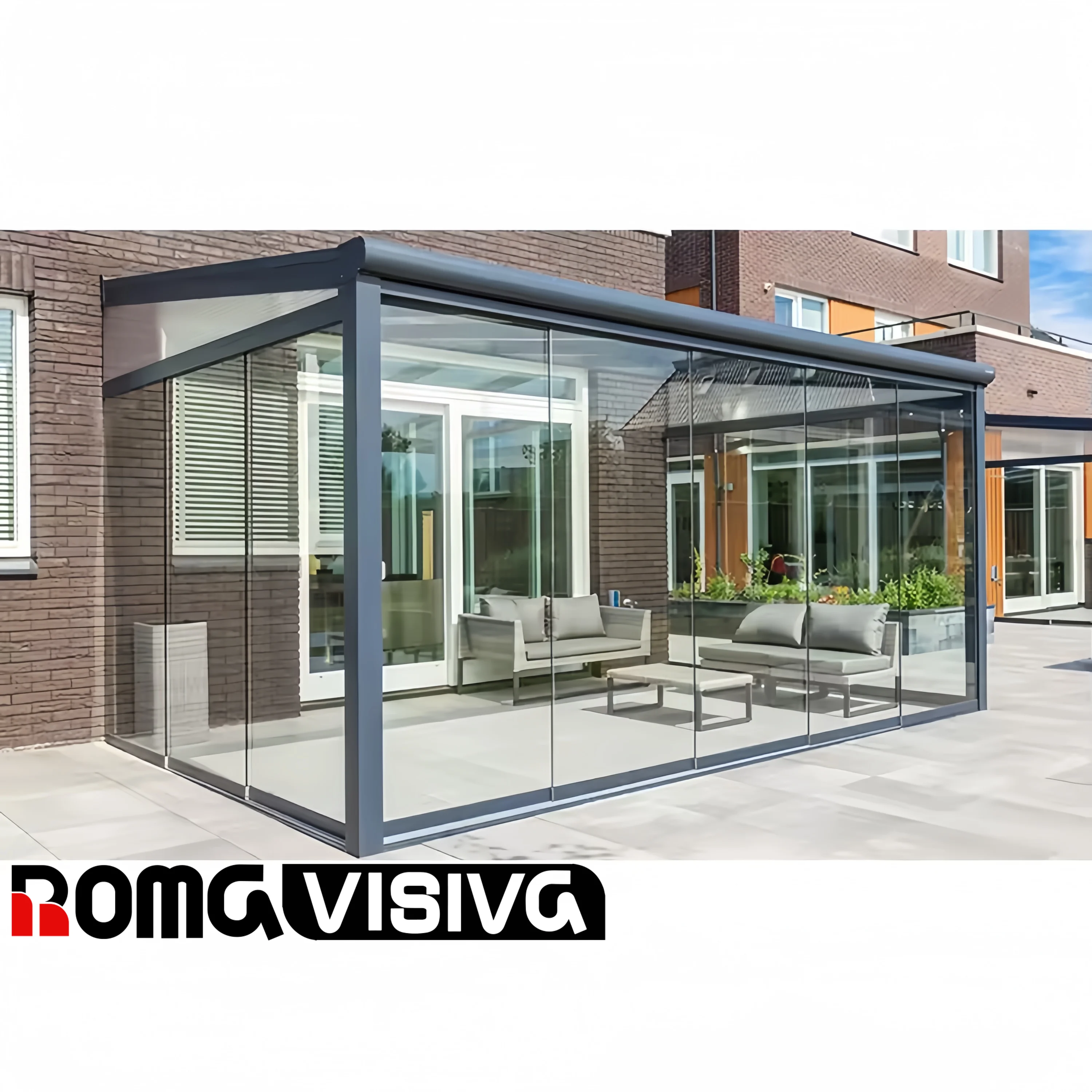 Factory Direct Smart Drainage Feature Typhoon Resistance Aluminum Conservatory Sunroom Glass Houses
