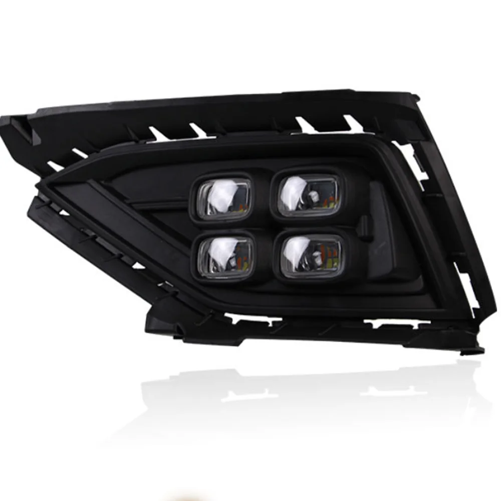 Auto Daytime Running Light LED DRL Front Foglight Head Fog Lamp Body Kit Upgrade Accessories For Volkswagen Jetta 2016-2018