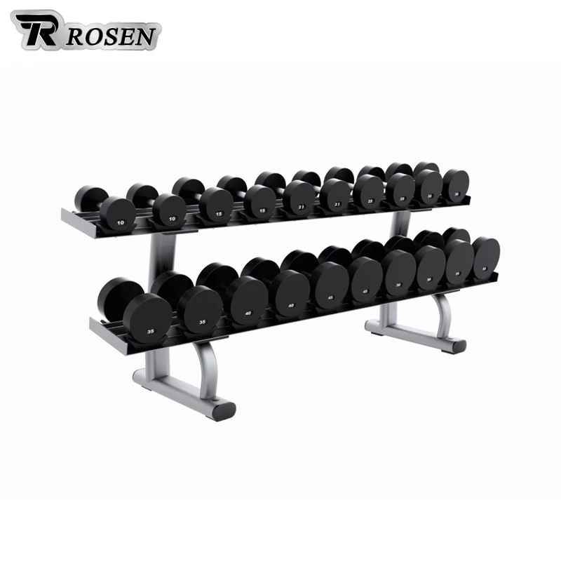 Big Discount Customized Color Iso-Lateral Weight Plated Loaded Machines Single-Tier Dumbbell Rack With Color Customization