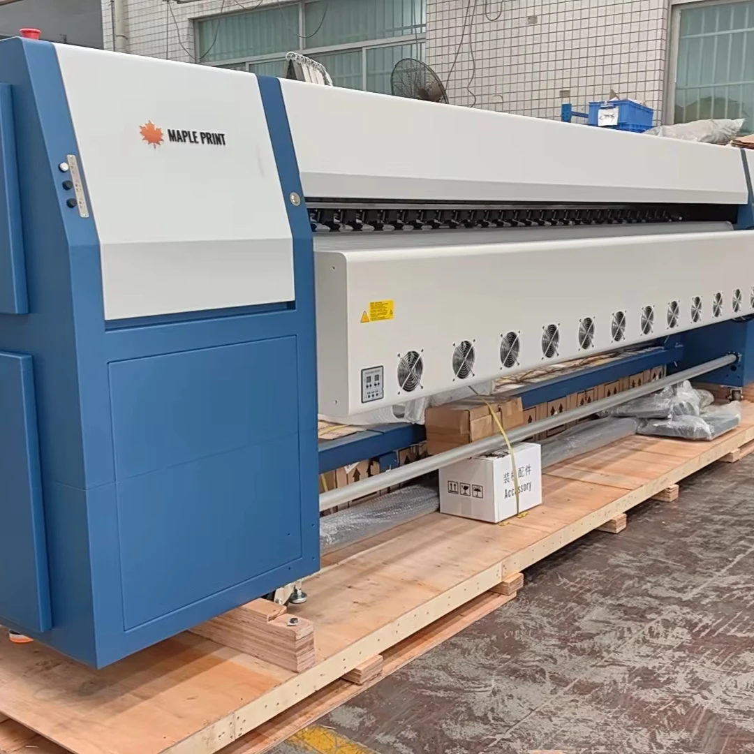Solvent Printer with Seiko 508GS 12PL 180DPI Industrial Print head for exterior banner printing