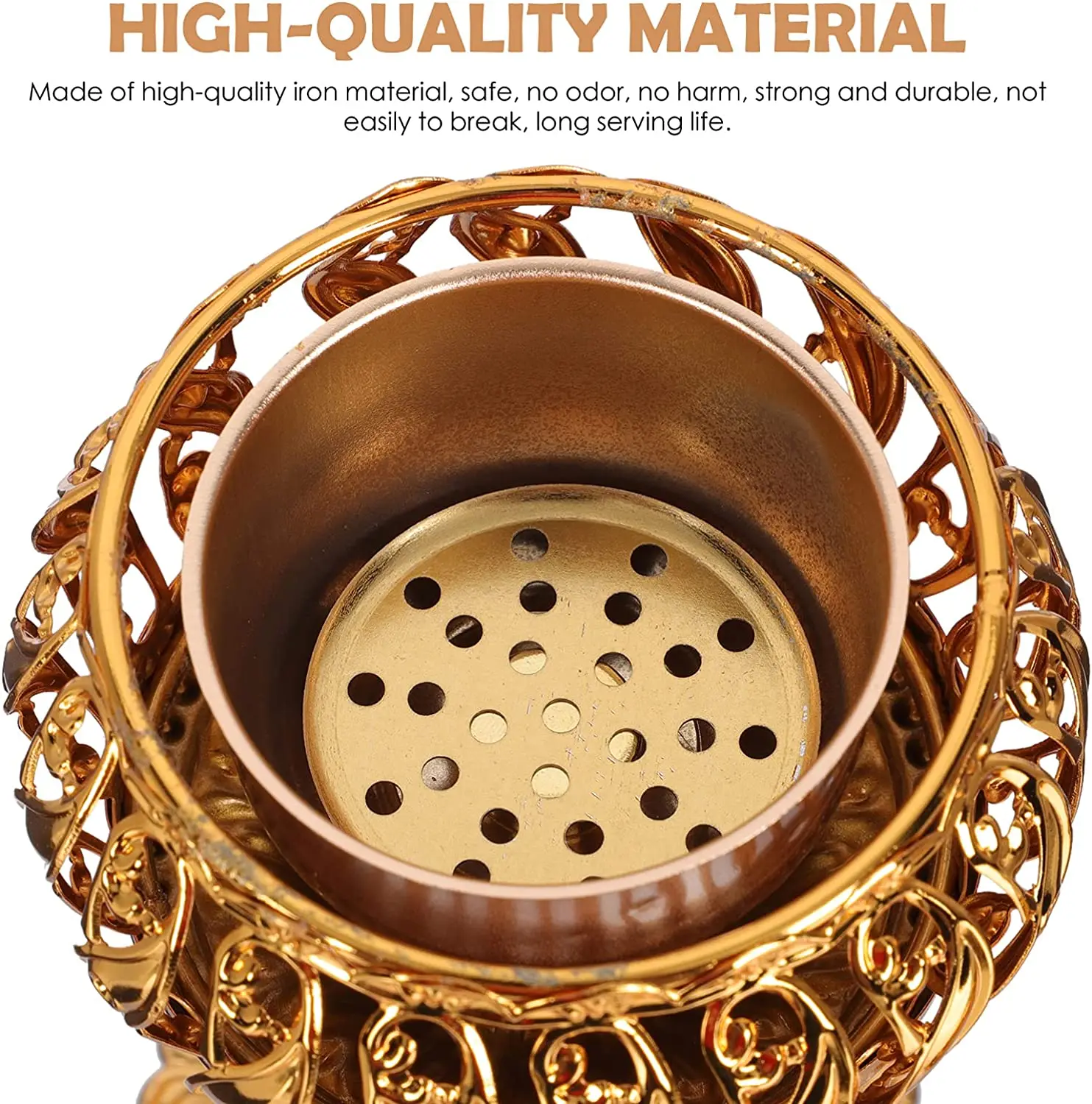 2023 Hot Sales Metal Mubkhar Incense Burner Oud Bakhoor Jar Glass Burner Luxury Arabic Incense Burner