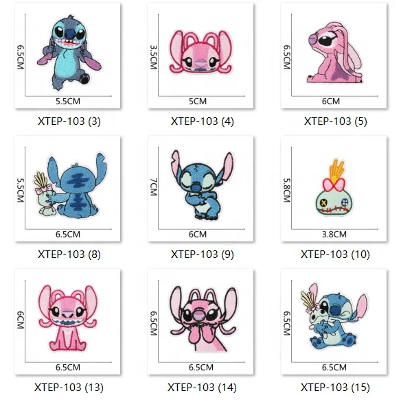 Factory Price Hot Sale Cute Cartoon Embroidery Clothes Patches Wholesale Child Cartoon Embroidered Patch for Shirt Hat Bag