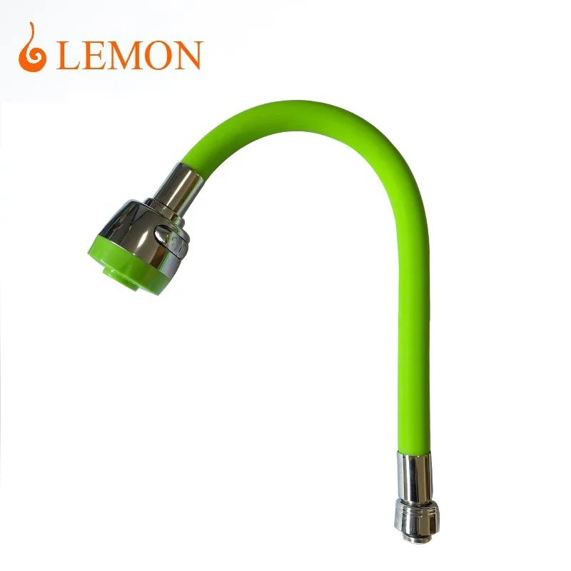 Lemon Kitchen Faucet mixer tap Brass connector 2 modes sprayer 360 degree swivel shower head nozzle Flexible silicone Spout Hose