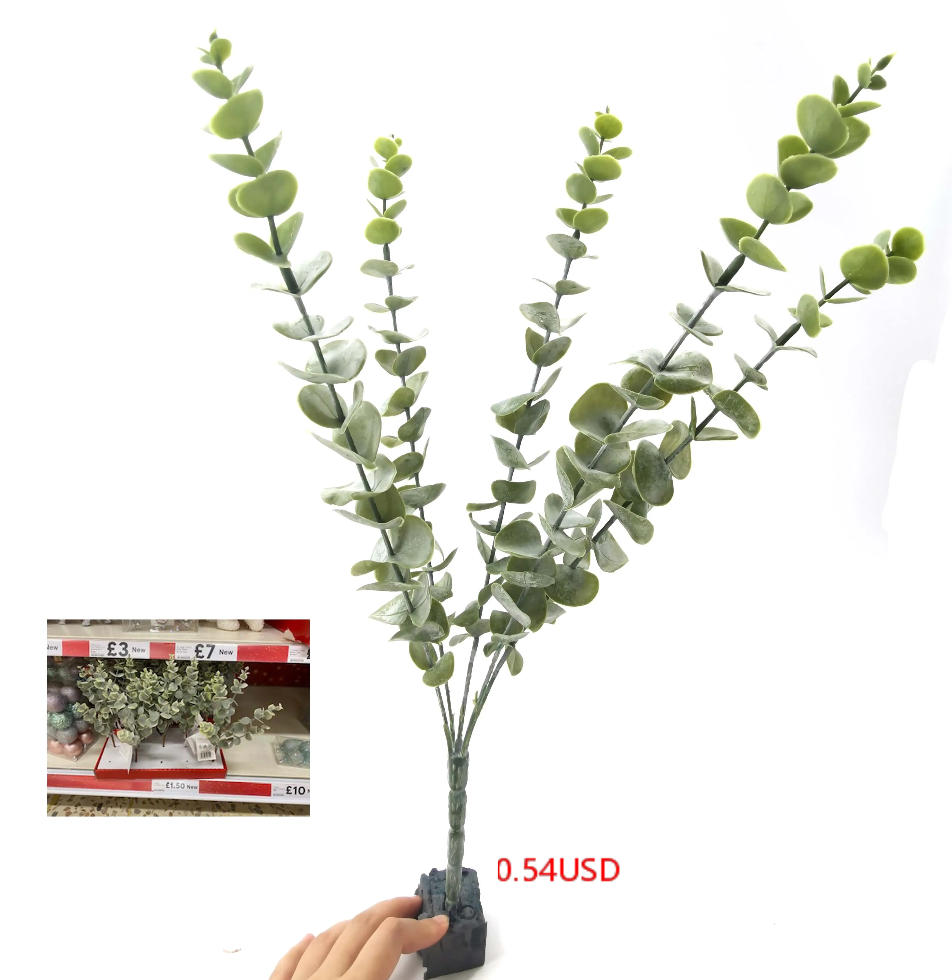 Artificial Eucalyptus - Ash Green (5 stem)