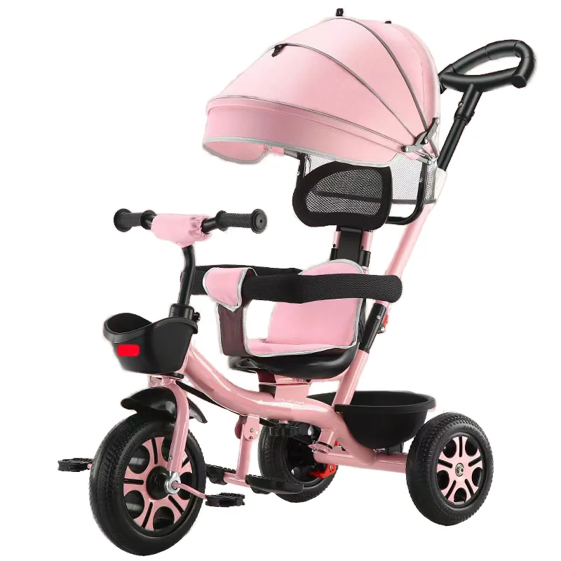 New Infant Tricycle Folding Rotating Baby Stroller 3 Three Wheel Bicycle Kids Bike Stroller Toddler Baby Trolley