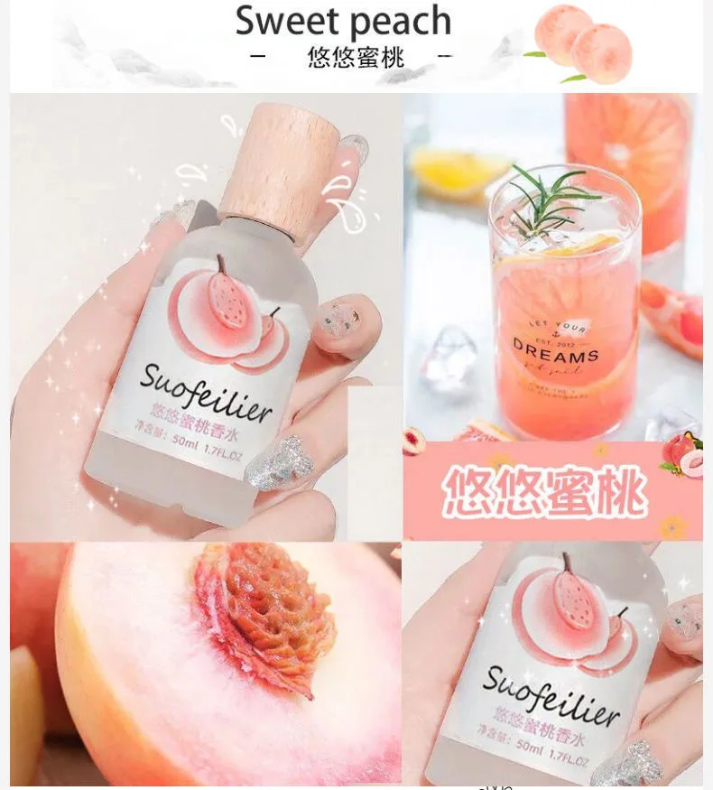 Oem Fairy Tea White Female Women Perfume Mist Long Lasting Peach Osmanthus Rose Lily Fruity Fragrance Body Spray