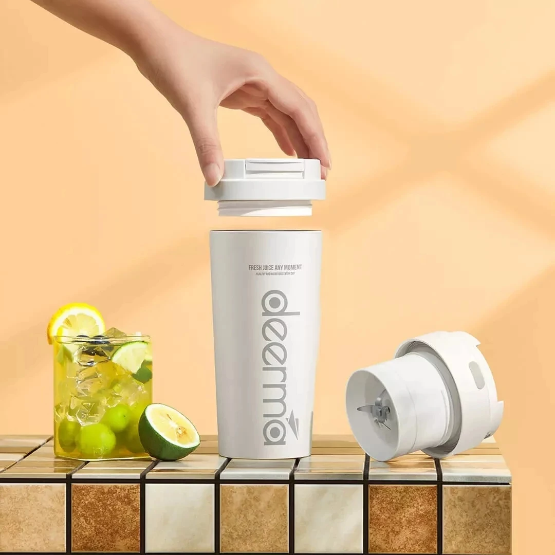 Deerma Small Wireless juicer Portable Juice Cup Electric multi-function insulated juicer 300ml Portable Blender Mixer