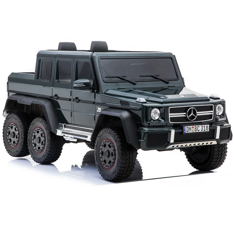 Unisex Six-Wheel Ride-On Toy Car for Kids G63 Model with Remote Leather Seat 12V Battery Including MP3 Function