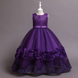 Hot sale Children Pretty Princess Dresses Party Summer Flower Girl Wedding Dresses