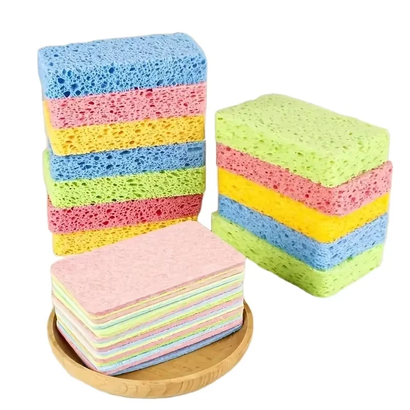 100% натуральная целлюлозная кухонная губка для мытья посуды сжатая многофункциональная Чистящая