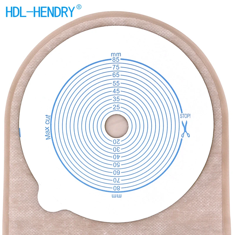 Free Sample Adult Drainable Disposable Clips Size 85 70 57 45mm Ostomy Bag Colostomy Bags Set