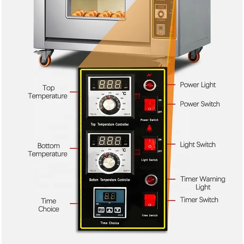 Yearmay Factory OEM 3 Deck Temperature Control Function Industrial Electric Bread Cake Baking Oven With Timer