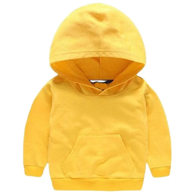 
High Quality Spring Fall Children Plain Boys Hoodies 100% Cotton For Kids Baby Hoodie 