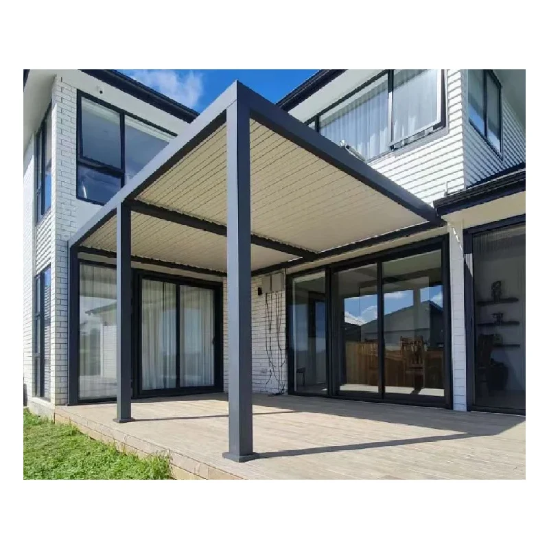 2024 Factory Outdoor Louver Sun Awnings Motorized Design Luxury Aluminium Garden Gazebo Waterproof Electric Gazebo Bioclimatic