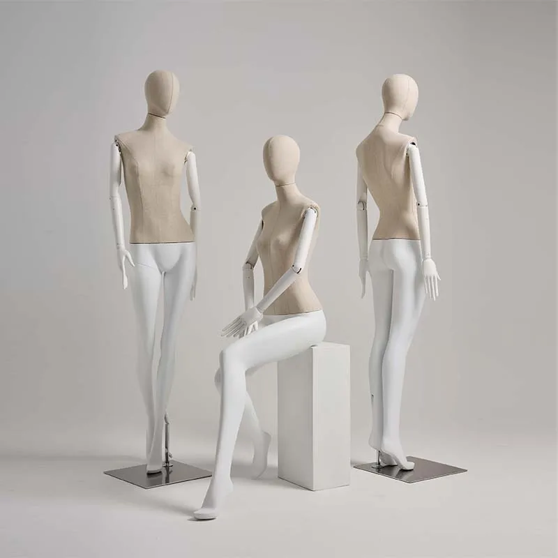 SINI window clothes display mannequin doll fabric wooden arm mannequins for sale fiberglass sexy mannequin