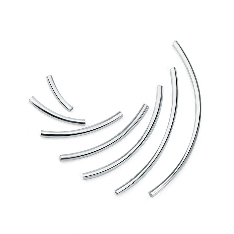 Hot Sale 925 Sterling Silver Hollow Tube DIY Jewelry Bracelet Accessories Sterling Silver Tube