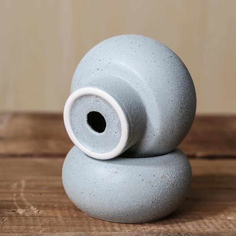 Wholesale Custom Nordic Cylindrical Round Blue Ceramic Flower pot Frosted Succulent Plant Flower Pots For Home Living Room Decor