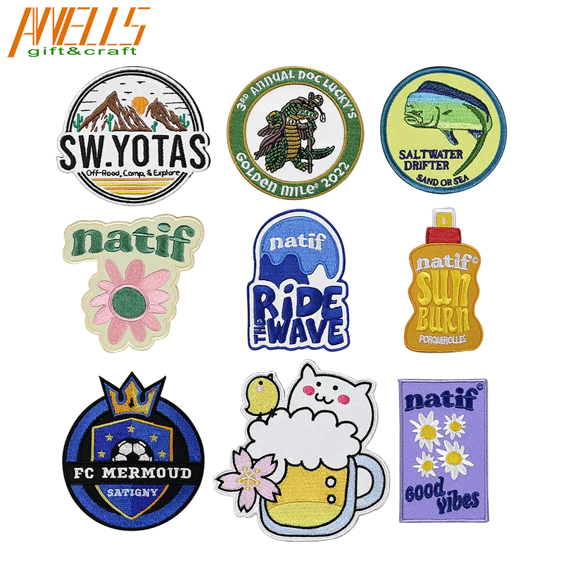 Rock Band Lifestyle Custom Big Large Letter Iron On Embroidery Game Day Football Patch Game Day Patches For Clothing Garments