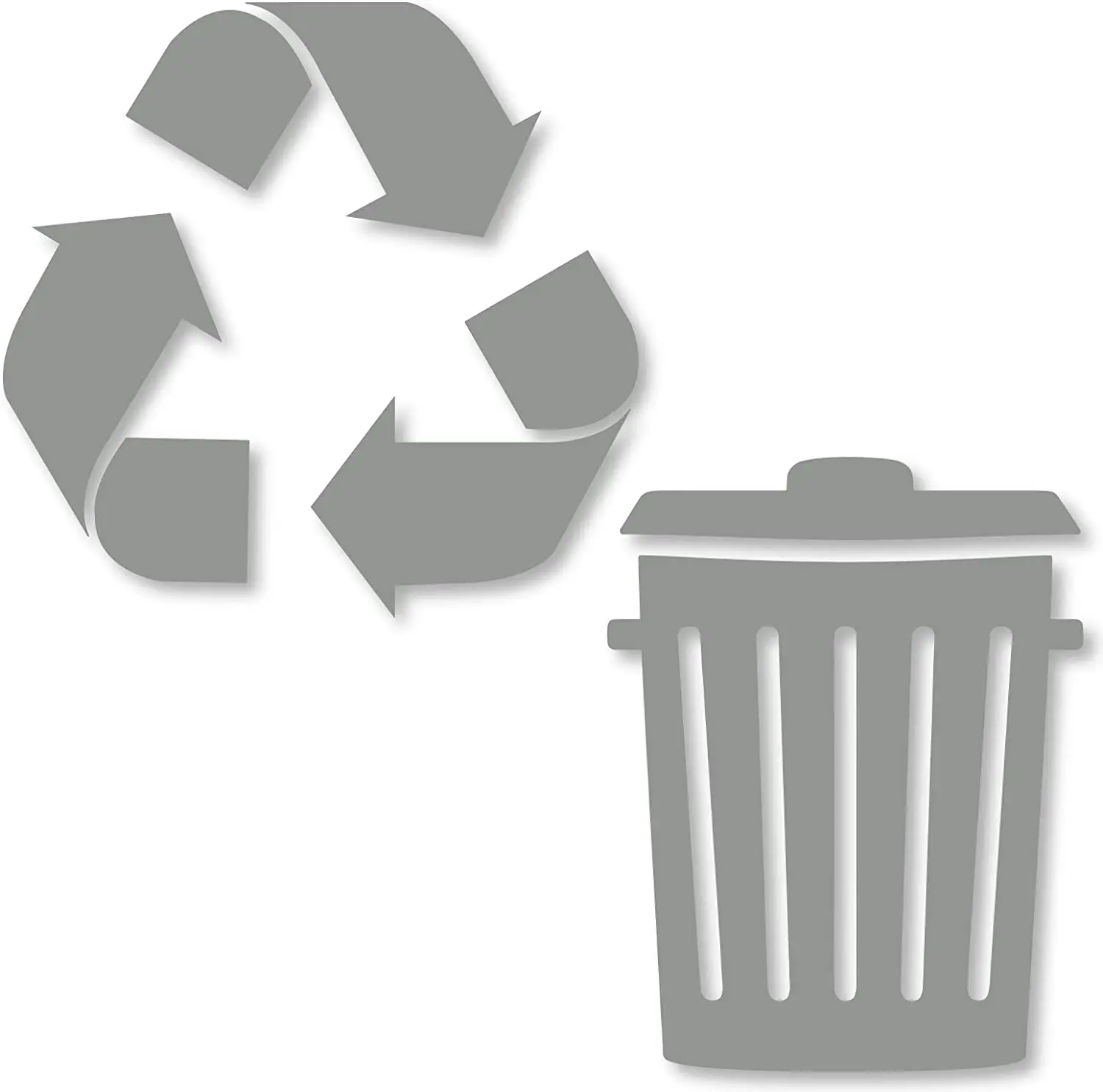 Customized Vinyl Friend Recycle and Trash Sticker Logo Style Organize Trash cans or Garbage containers Colors Walls  Sticker