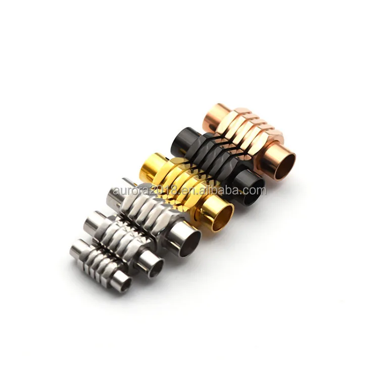 Custom Manufacture Stainless Steel Clasp Leather Cord Bracelet DIY Jewelry Findings Clasp Braided Cord Clasp Buckle