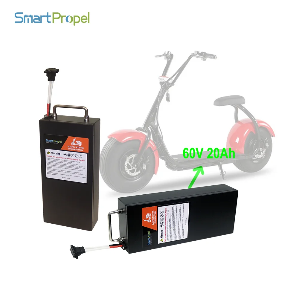 Citycoco Scooter Battery Harley Scooter Replacement Battery 60v 15ah 20ah Removable Lithium Battery