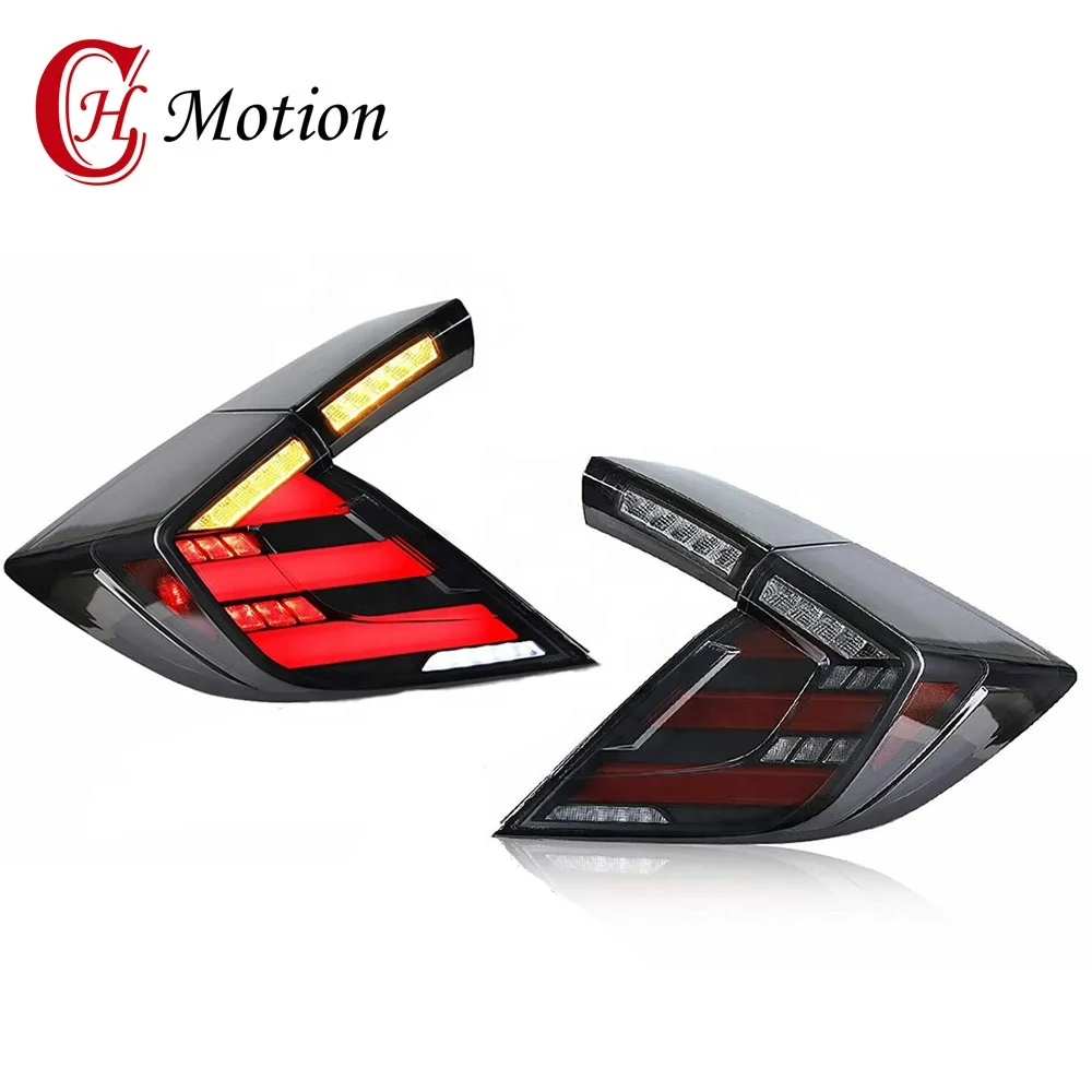 HCmotion Factory wholesales V1 Animation DRL FK7 FK8 Rear Back Lights Assembly LED 2016-2020 Hatchback Tail Lam For Honda