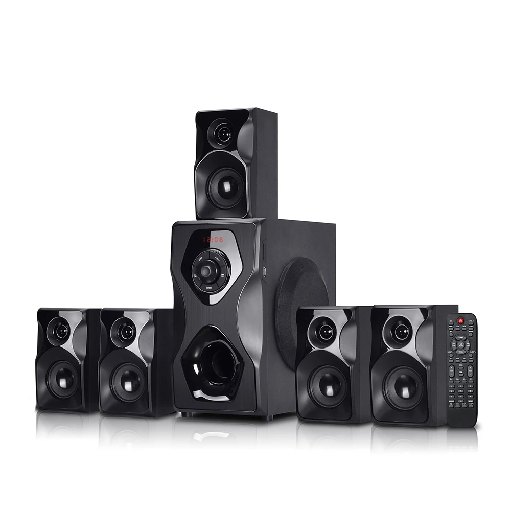 new design black subwoofer 5.25'and satellite 3'x5 for home theater system speaker