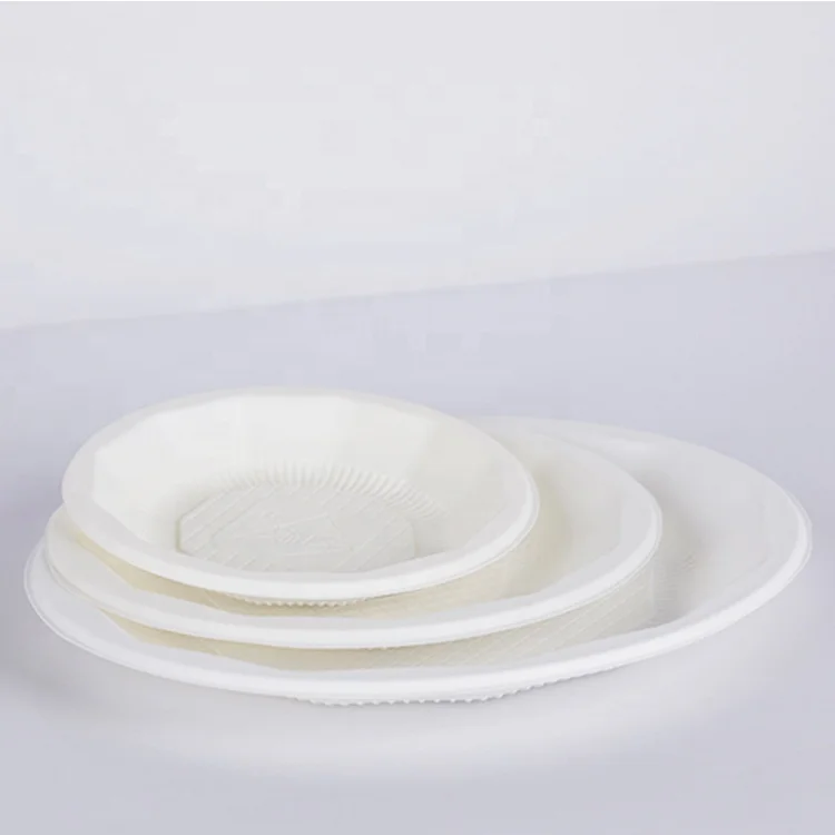 Круглые индивидуальные микроволновые тарелки 5 7 8 9 10 дюймов, одноразовая биоразлагаемая тарелка из кукурузного крахмала