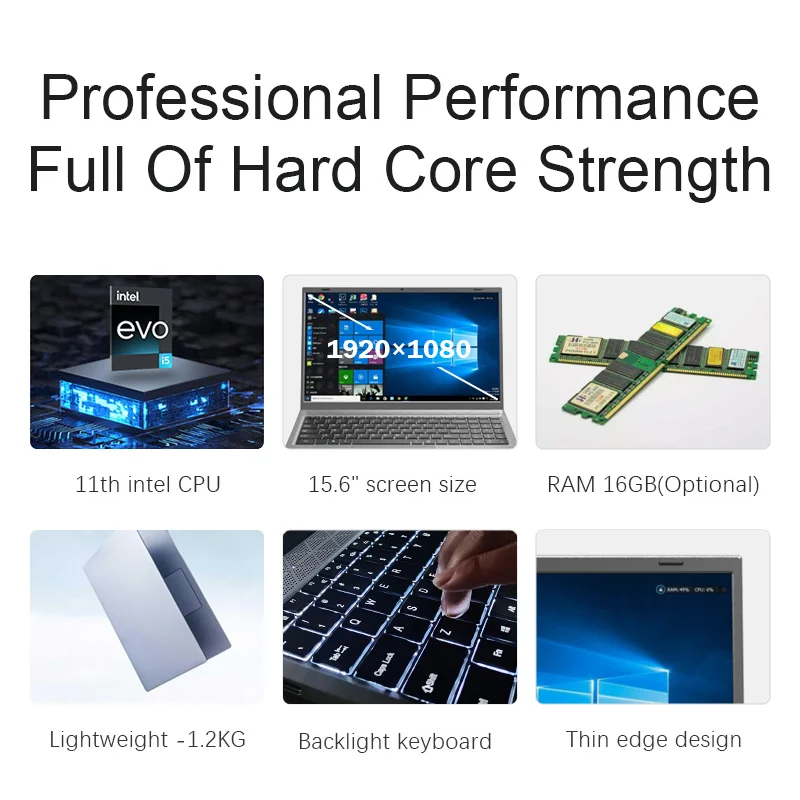 Ноутбук игровой 15 6 дюйма Core i5 10th i7 1065G 11th Win 11 DDR4 8 ГБ 16