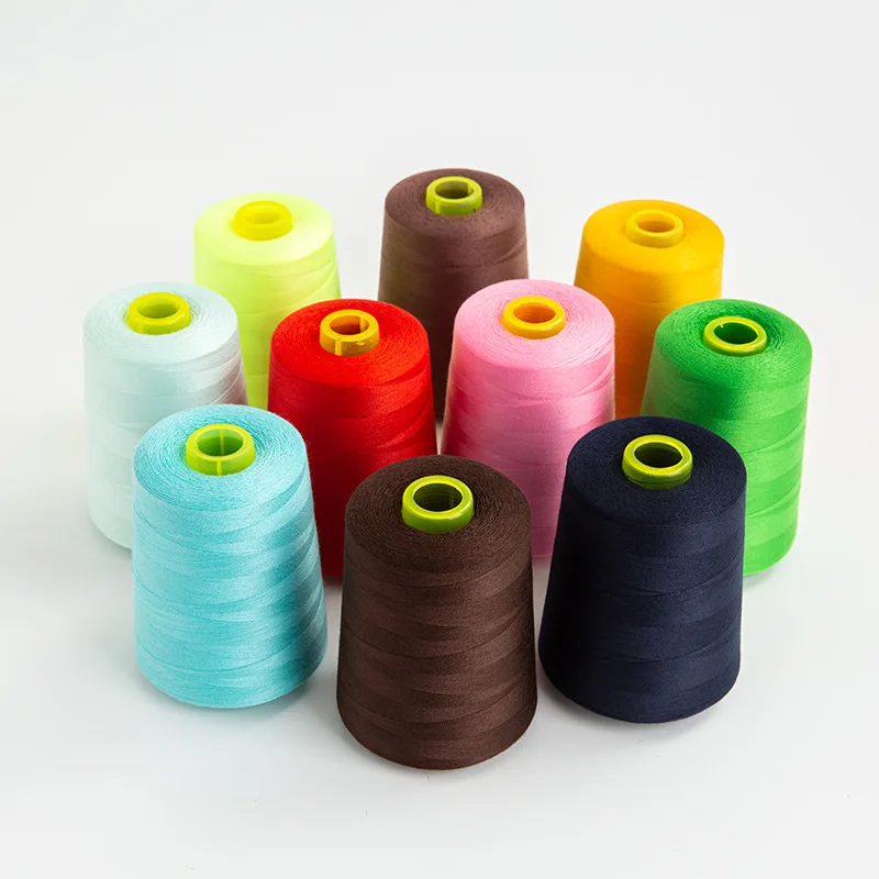 Factory Direct 40/2 Polyester Colorful Sewing Threads for Sewing Supplies White Spun Sew Polyester Thread