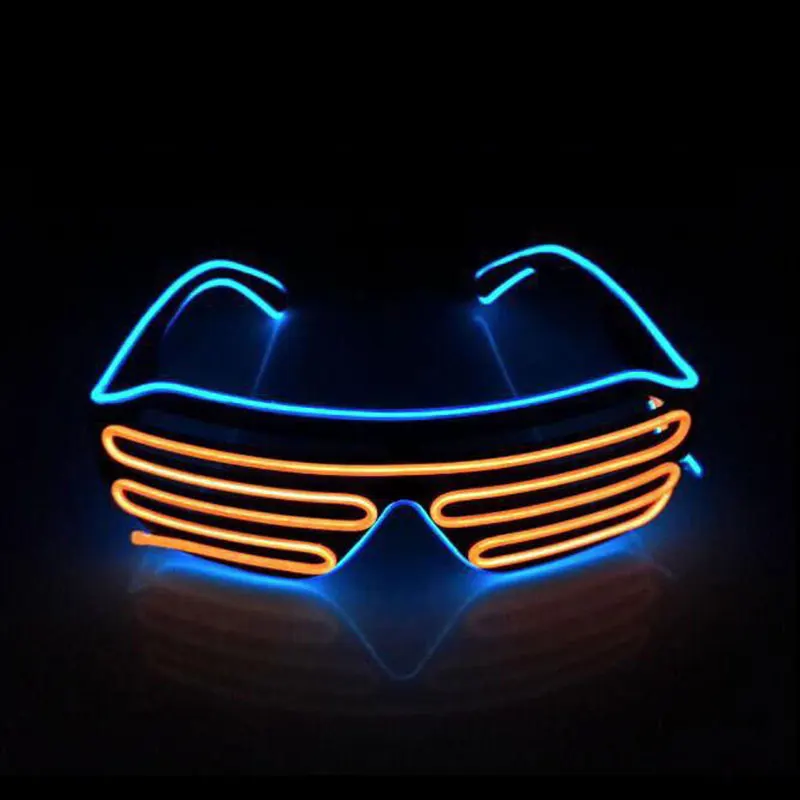 Light up Christmas Custom LOGO LED Shutter Glasses, Party Supplies LED Flashing EL Glasses