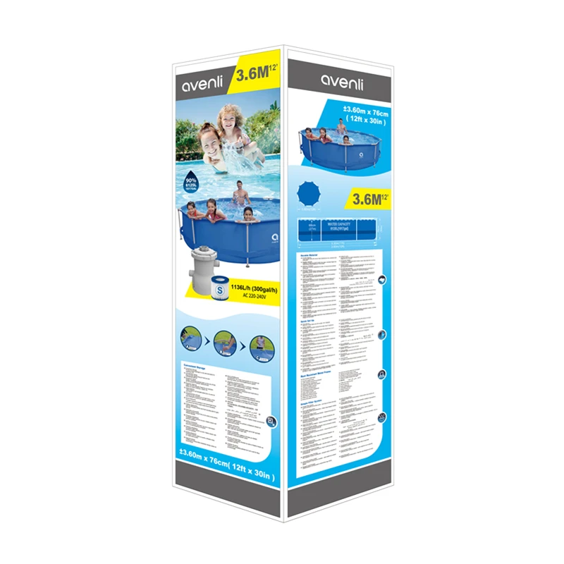 Jilong Avenli 12ft swimming pool outdoor container swimming pool ladder endless pool