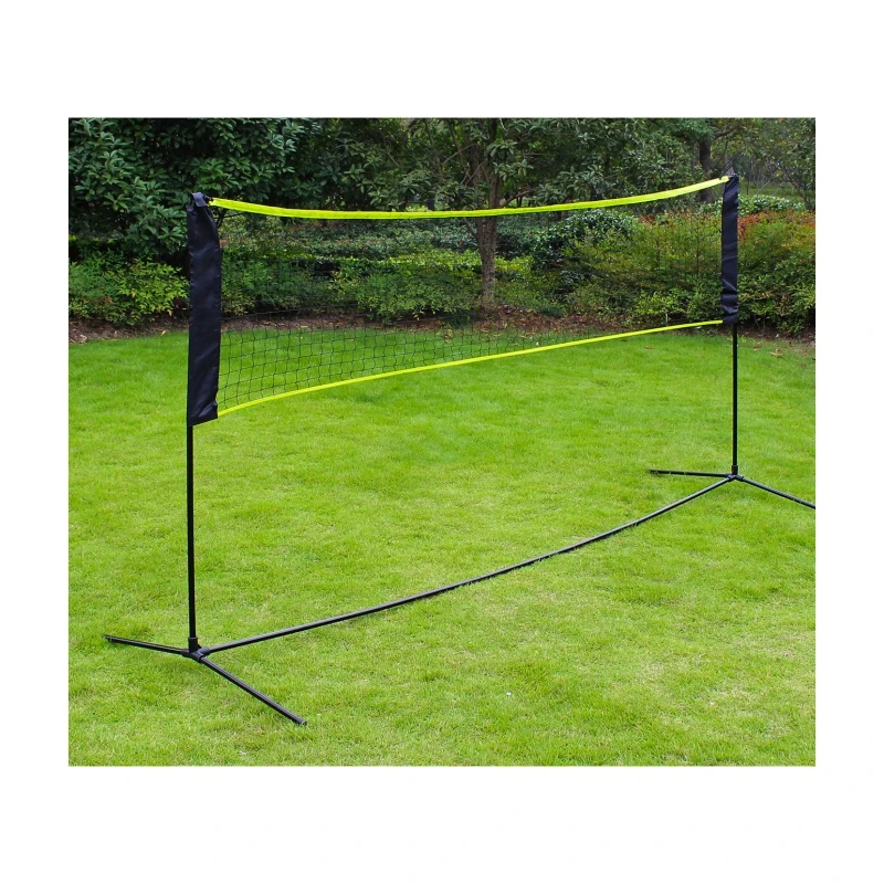 10 feet portable badminton tennis volleyball net set w/ stand & frame