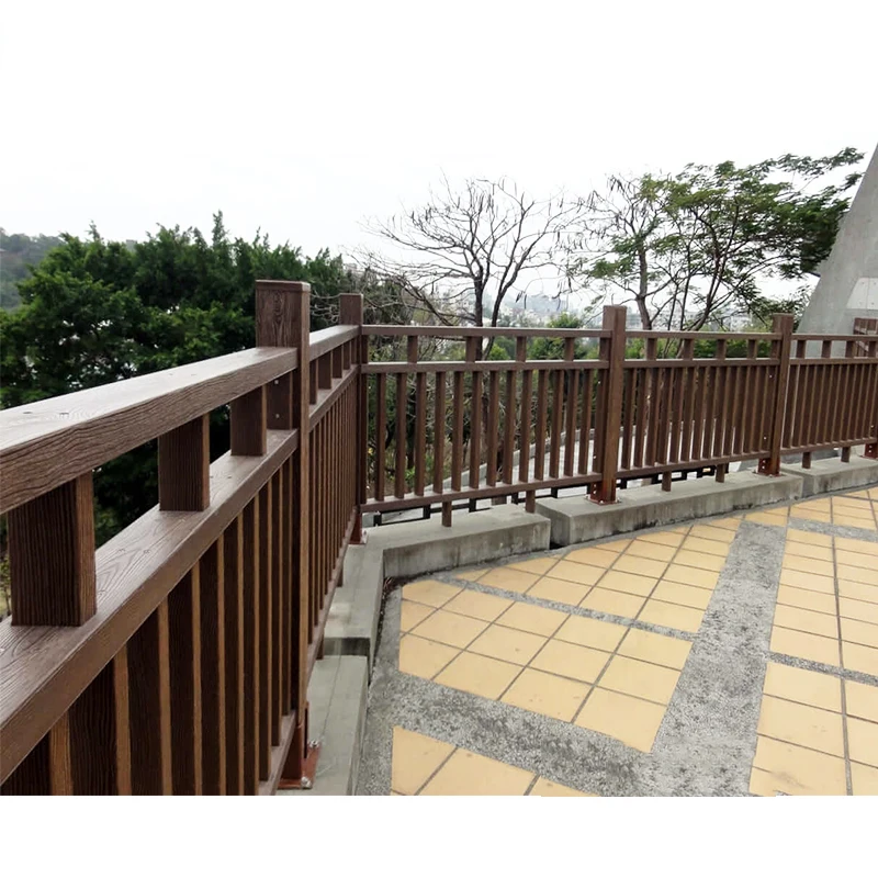 High Quality Durable Using Various Outdoor wood plastic post composite Railing Wpc Handrail Railing