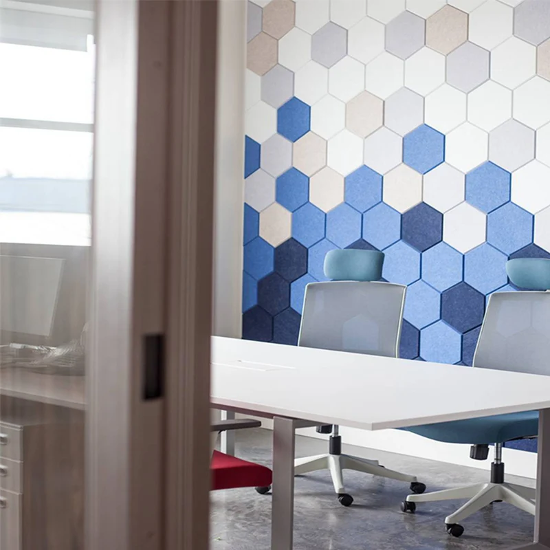 Cinema Wall Panel Soundproof Hexagon Pet Acoustic Panel