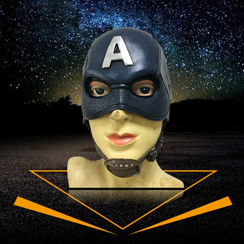 FOR Captain AmericA Steve Roger S PVC Latex Mask Helmet for Halloween Party Masquerade for Steve Roger S Fans