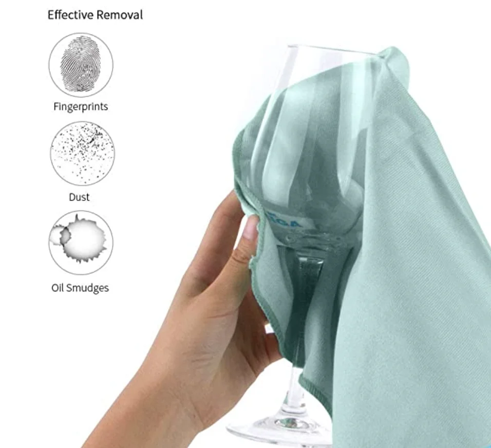 CX premium 30x30 quick dry No stains micro fiber microfiber cloth towel to clean glasses