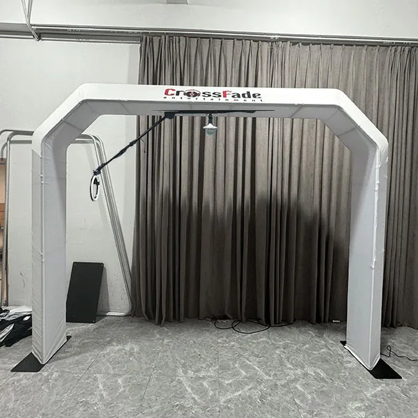 Wedding Supplies Overhead 360 Rotating Photo Booth Rgb Led Ring Lights Sky Top Spinner Portable 115Cm 360 Photo Booth