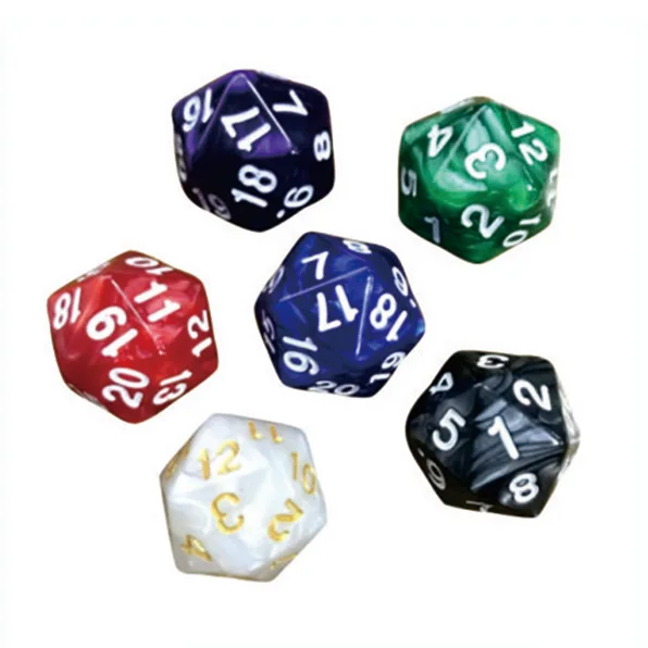 Custom 20 sided Dice Set Acrylic Polyhedral Dice Set Role Playing Game Dice