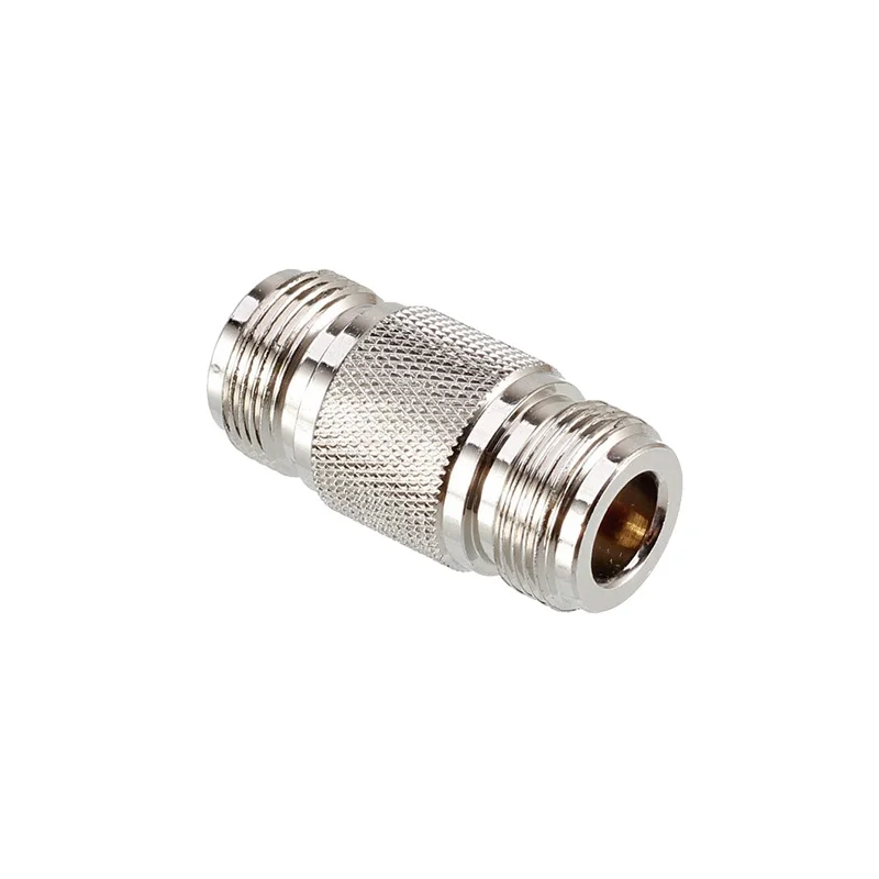 R-YL008C N Female to Female Type RF Round Adapters Brass Nickel Plated