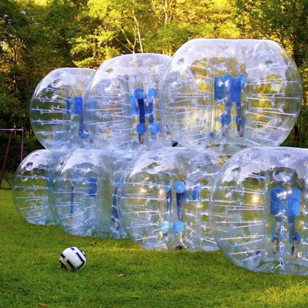 Hot Selling Adult PVC Body Zorb Bumper Ball Suit Inflatable Bubble Football Soccer Ball With Colored Dots