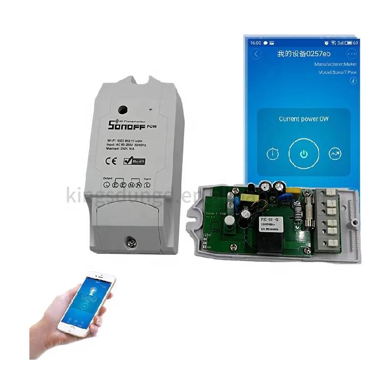 Sonoff Pow R2 Wireless Remote control WiFi Switch ON Off 16A With Power Consumption Measurement