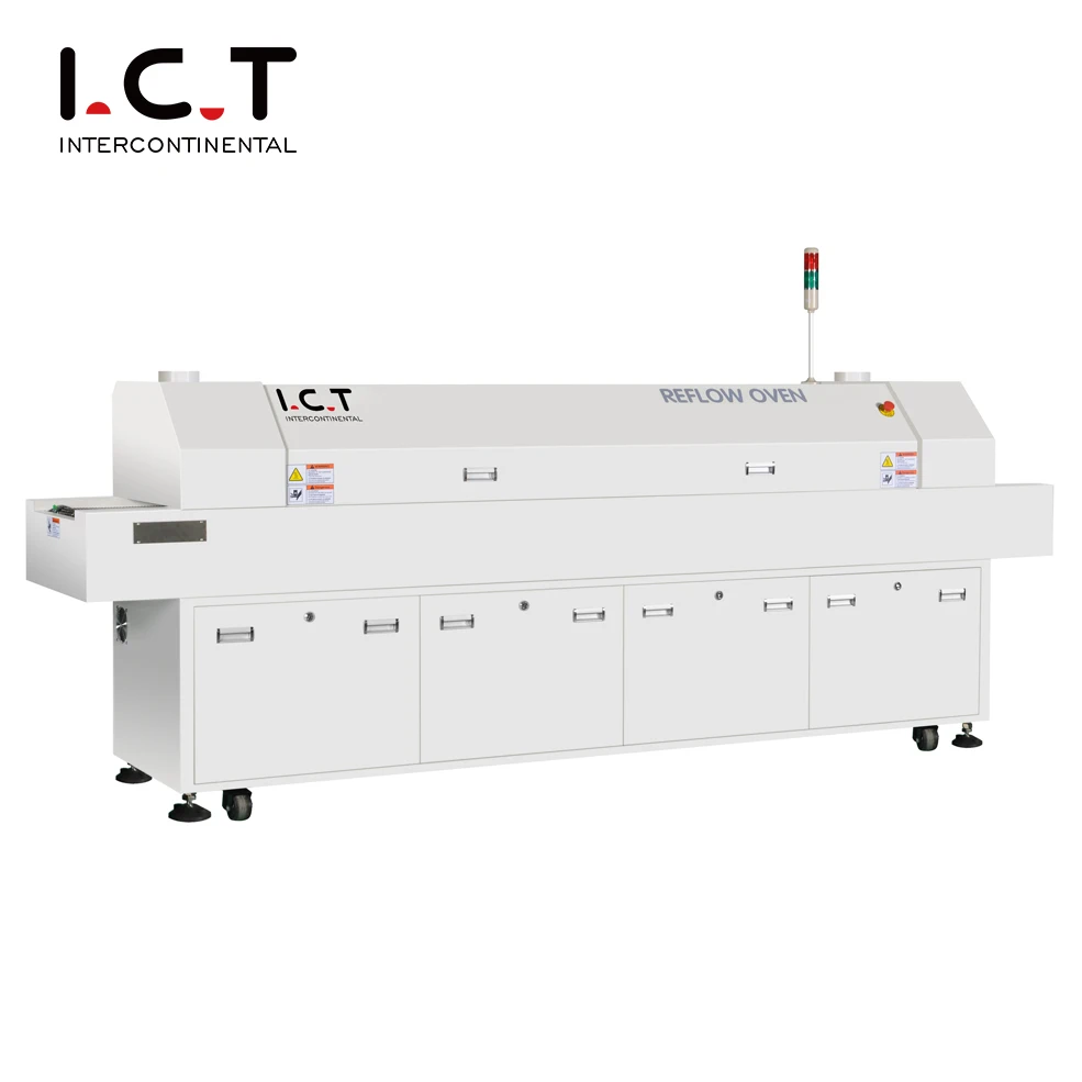 New Products SMT Components Reflow Oven I.C.T Sales Precision Reflow Oven for PCB With Low Price
