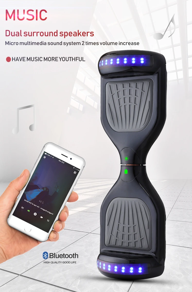 Cheapest 6.5 inch hoverboard UL-2272 tested self balancing scooter 2 power wheel Europe country free shipping