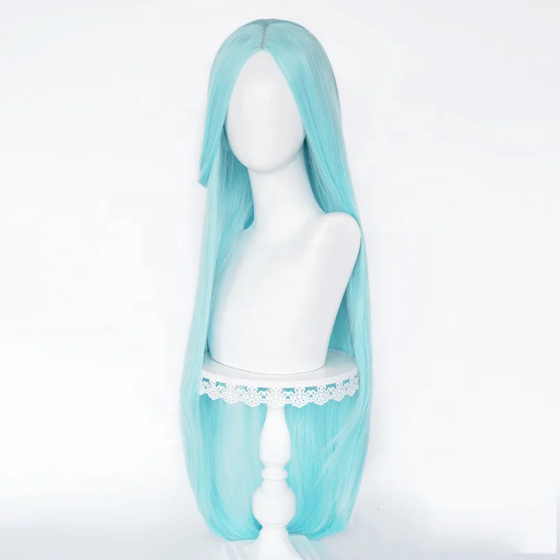 Wholesale 100cm Long Straight Multi Colors MSN Wig Synthetic Anime Heat Resistant Cosplay Hair Wigs Without Bangs