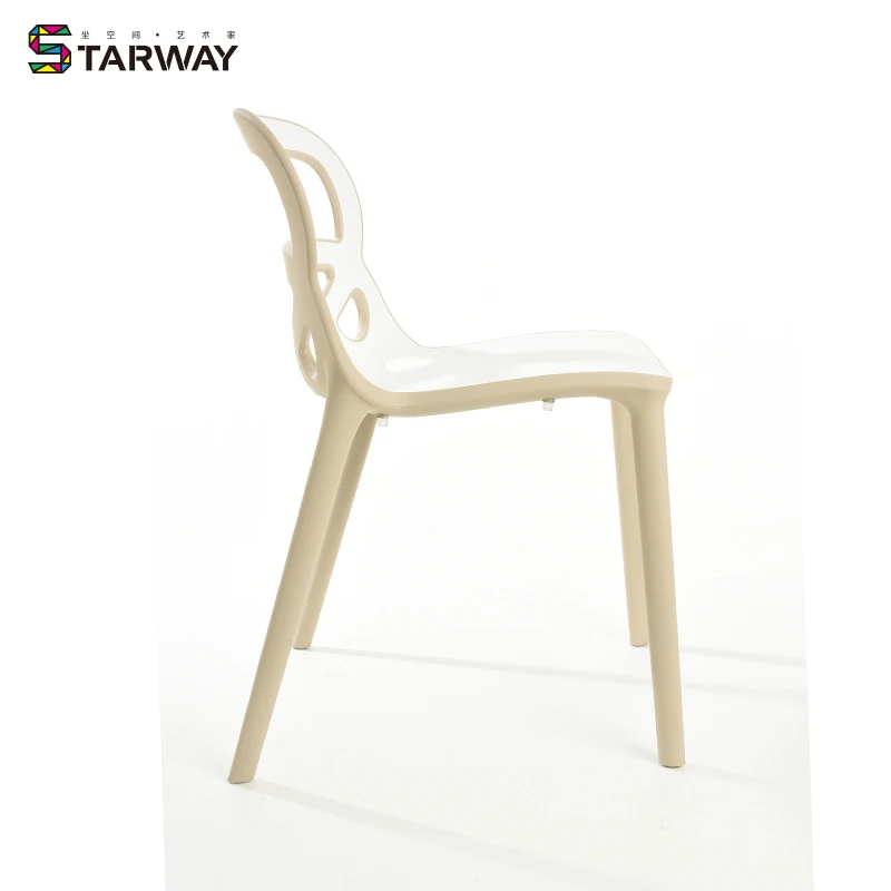 Оптовая продажа на заказ скандинавском стиле высококачественные дизайнерские стулья для ресторанов выдолбленные назад Pp пластиковый обеденный стул