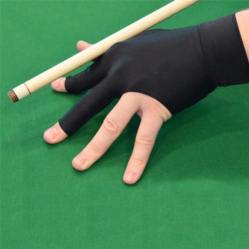 1pc Spandex Snooker Billiard Pool Left Hand Open Three Finger multicolor GloveBilliard Accessories